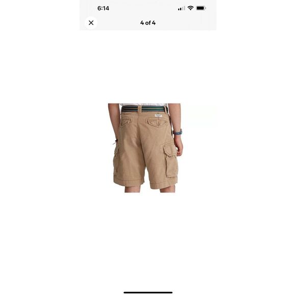 Polo Ralph Lauren Mens Sz 36 Cargo Shorts Classic Gellar Montana Khaki NWT - Picture 11 of 11